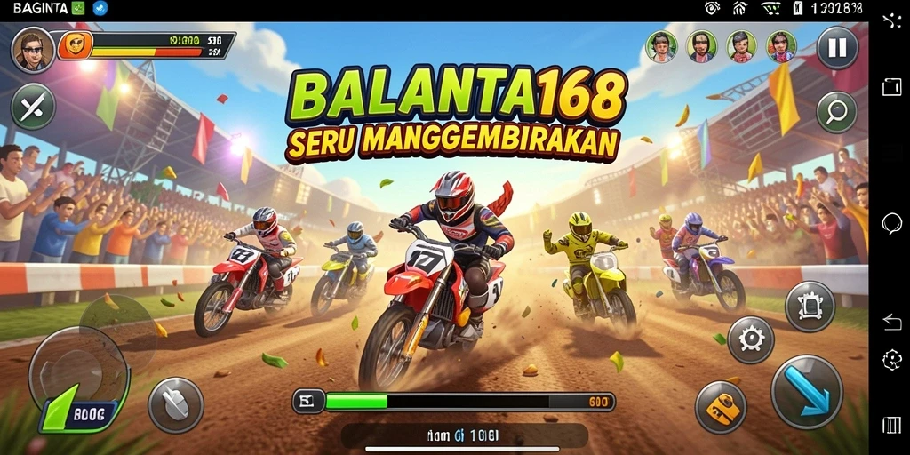 Tampilan menarik dari gameplay balapan di BAGINTA168.