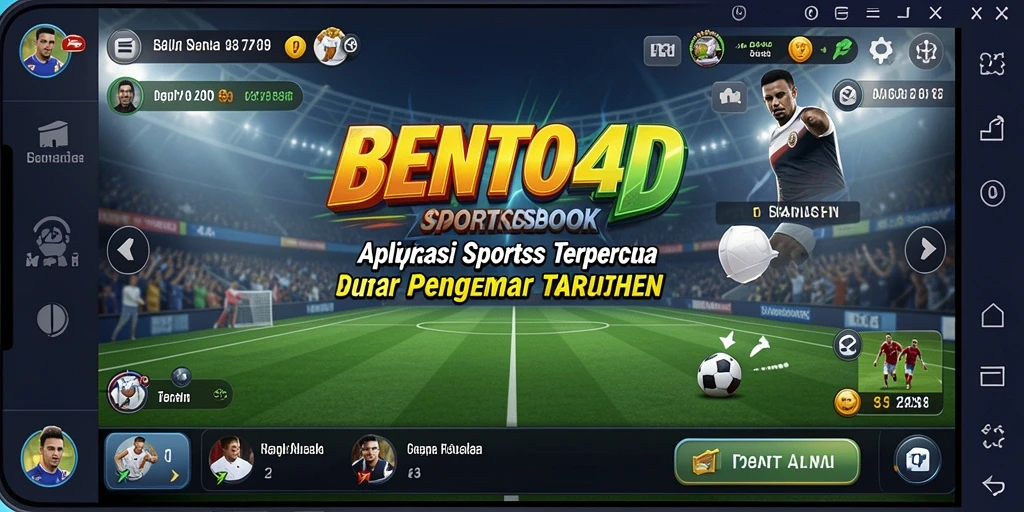 Tangkapan layar utama BENTO4D menunjukkan antarmuka sportsbook yang intuitif.