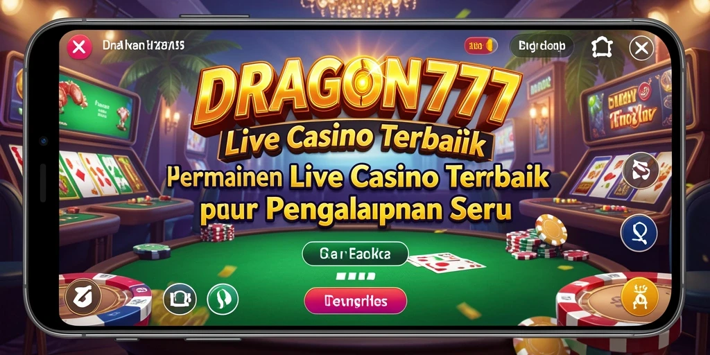 Screenshot utama DRAGON777 menampilkan dealer langsung dalam permainan kasino yang mendebarkan.