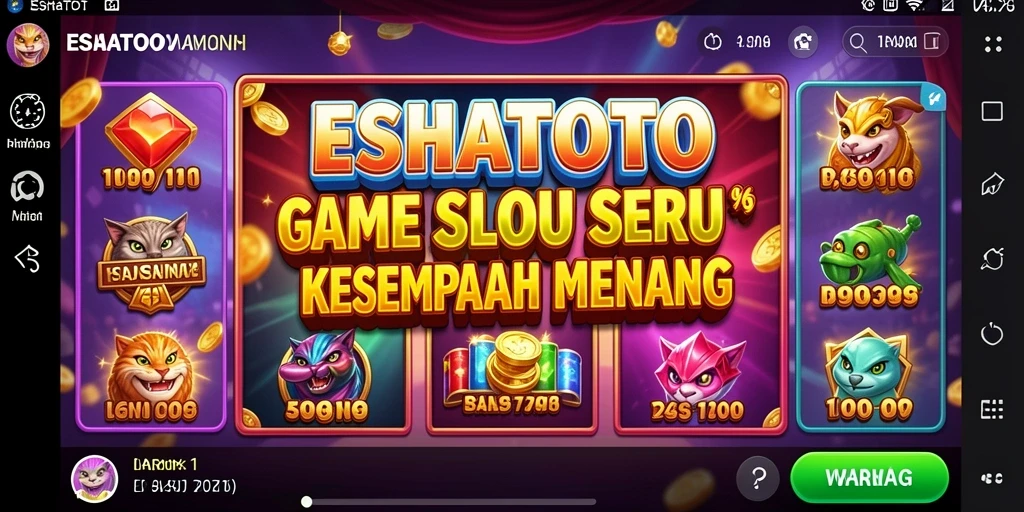 Tampilan gameplay ESHATOTO yang menarik dan penuh warna.