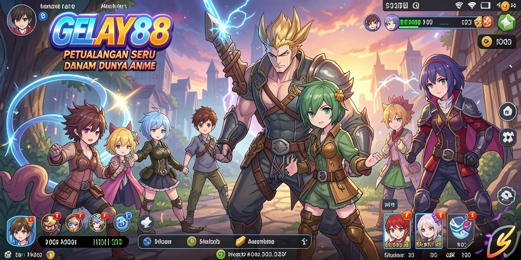 Screenshot GELAY88 menampilkan karakter anime beraksi di dunia yang menakjubkan.