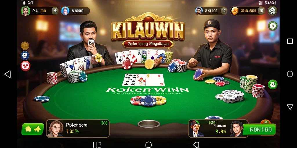 Tampilan menarik dari gameplay Poker di KILAUWIN.