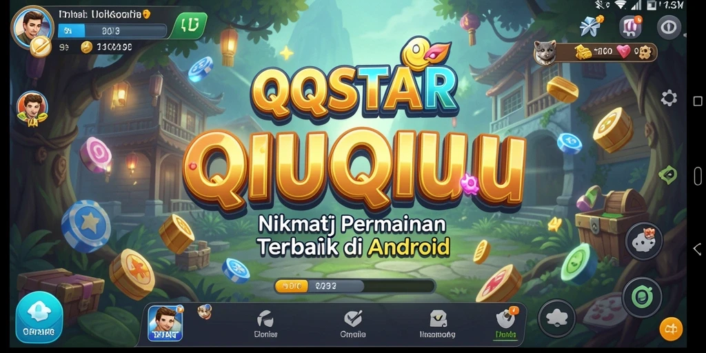 Tampilan gameplay seru dari QQSTAR yang menampilkan aksi QiuQiu.