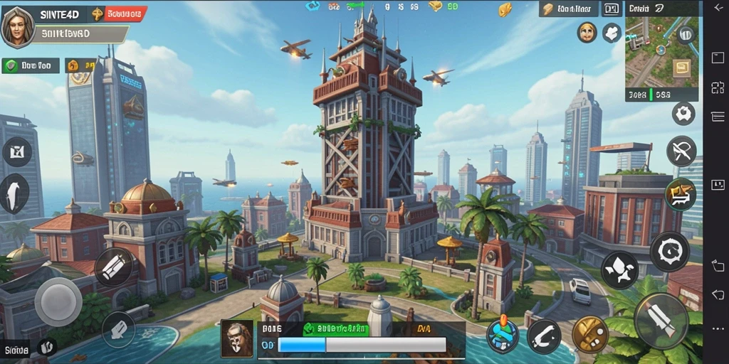 Screenshot menampilkan aksi menarik dalam permainan Tower Defense.