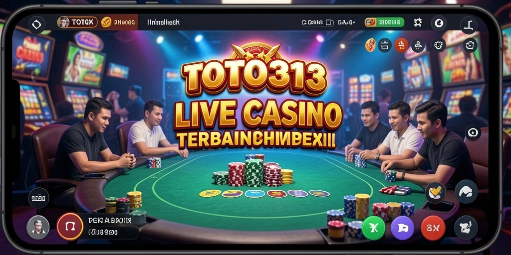 Screenshot TOTO313 menampilkan dealer live yang interaktif dan gameplay seru.
