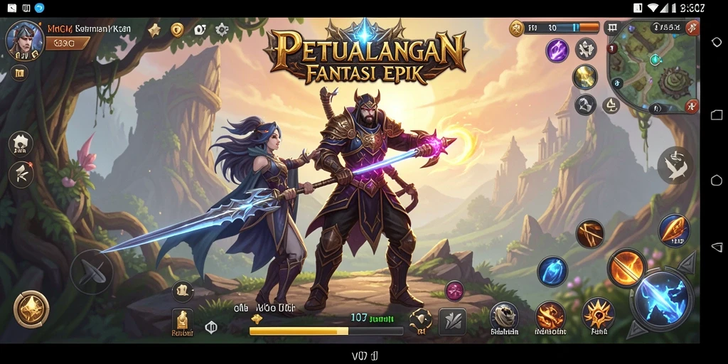 Tampilan gameplay RPG yang menegangkan dan mendebarkan.