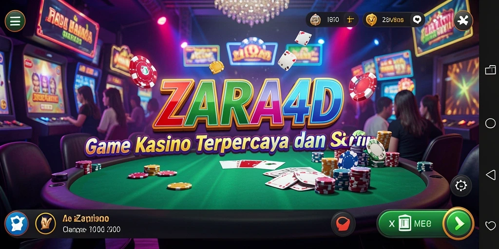 Tampilan gameplay ZARA4D dengan pengalaman kasino yang mendalam dan interaktif.